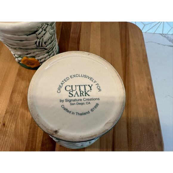 Vintage 1998 Cutty Sark Ceramic Cups | Nautical Whiskey Tumblers | Set of 2‎ - Picture 5 of 5